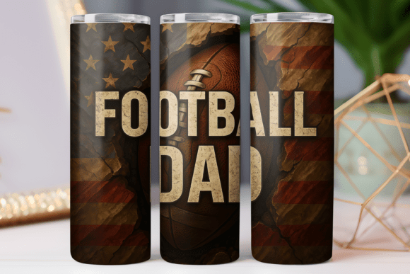American Football Dad Tumbler Wrap: Graphics & Tumbler Wraps