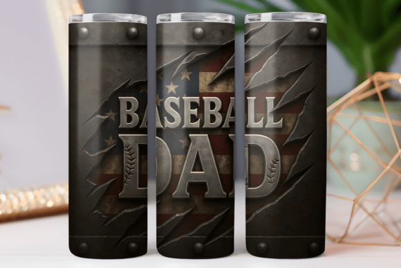 Baseball Dad Father Tumbler Wrap: Graphics & Tumbler Wraps