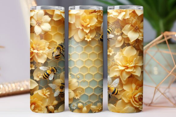 Bee Hive Sunflower Tumbler Wrap Graphics Review