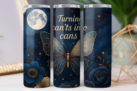 Butterfly Motivational Tumbler Wrap: Graphics & Tumbler Wraps
