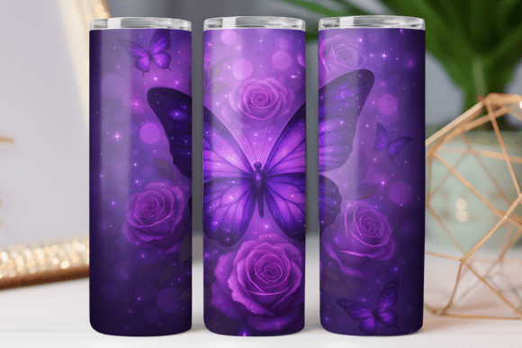 Butterfly Tumbler PNG Wrap: Freebies & Graphics for Branding