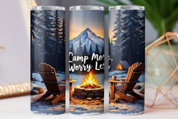 Camping Tumbler Wrap Camp More 20oz: Graphics & Tumbler Wraps Review
