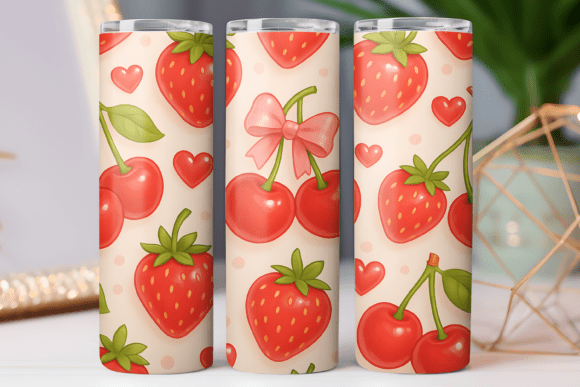 Cherry and Bow Tumbler Wraps Graphics Review