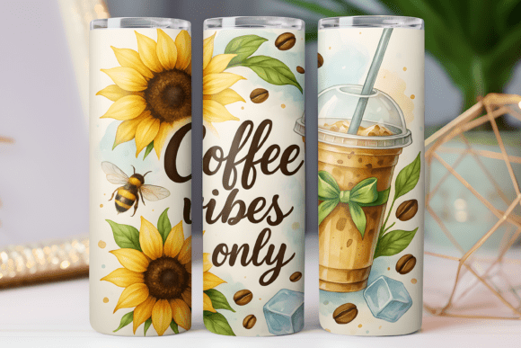 Coffee Vibe Tumbler Wrap: Graphics for Handmade Sellers