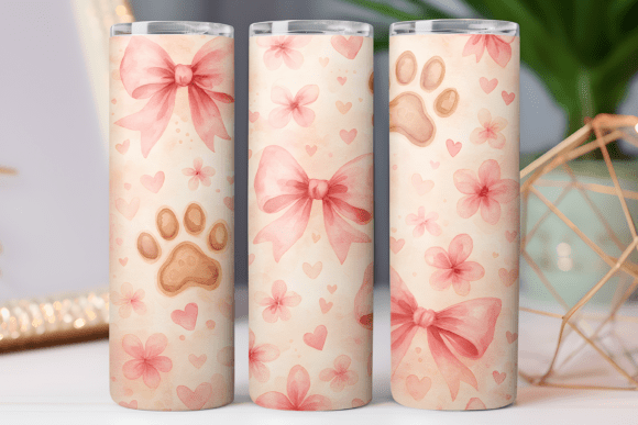 Dog Paw Tumbler Wrap: A Designer's Take on a Pet-Themed Art