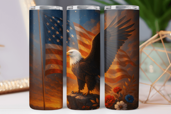 Eagle Patriotic Tumbler Wrap Graphics for Tumbler Wraps