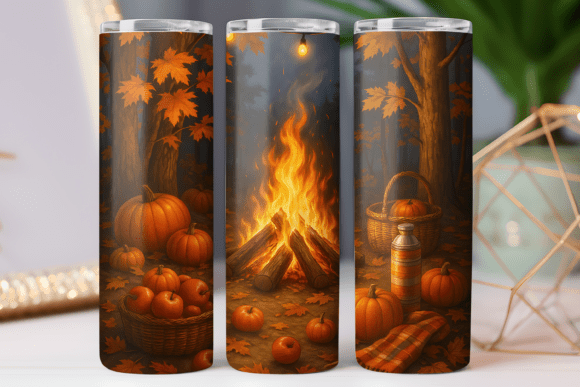 Fall Camping Graphics for Tumbler Wraps Review
