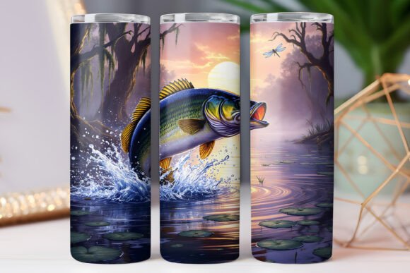 Fishing Tumbler Wrap Graphics for Tumbler Wraps