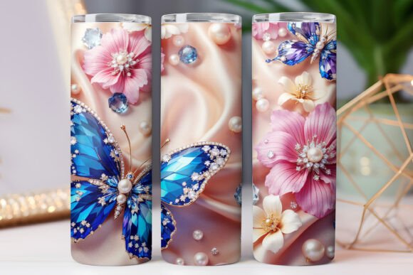 Floral Tumbler Wrap Butterfly Wrap Photo: Graphics for Tumbler Wraps