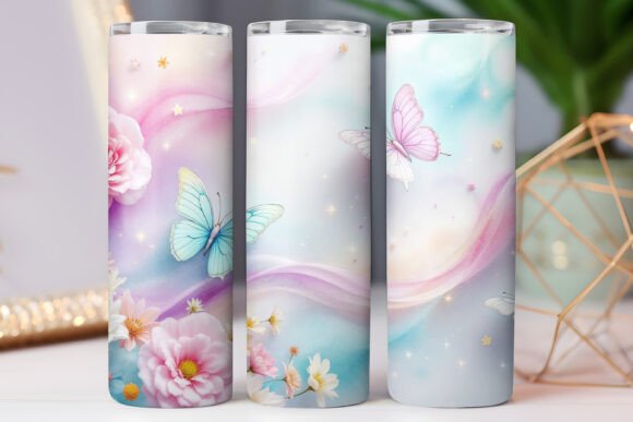 Floral Tumbler Wrap Butterfly Wrap Png for Graphics and Tumbler Wraps