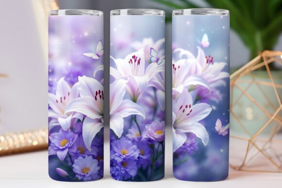 Floral Tumbler Wrap Graphics for Tumbler Wraps