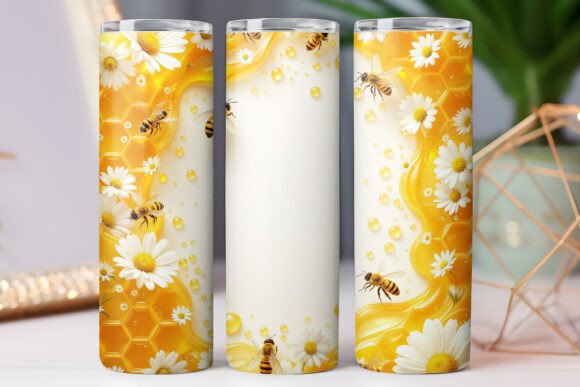 Honey Bee Sunflower Tumbler Wrap Jpg: Graphics & Tumbler Wraps