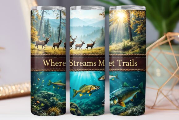 Hunting and Fishing Lover Tumbler Graphics Review