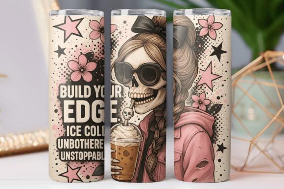 Ice Women Floral Skeleton Tumbler Wrap: Graphics & Tumbler Wraps