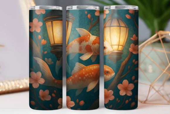 Japan Koi Fish Tumbler Wrap: Graphics & Freebies