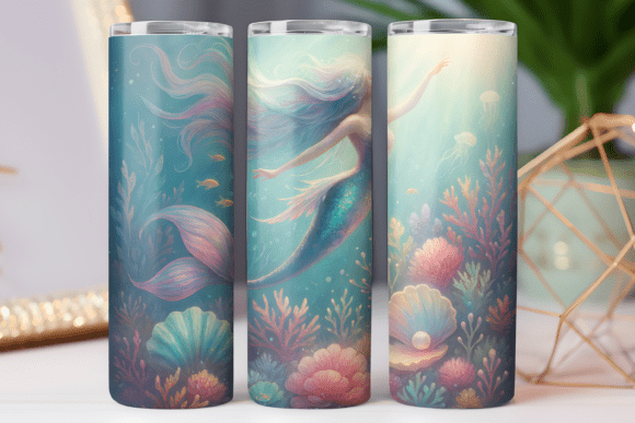 Mermaid Tumbler Skinny Design Wrap 20oz Graphics Review for Sellers