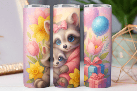 Mother Raccoon Tumbler Wraps Graphics Review