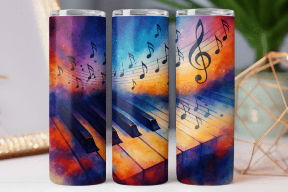 Music Tumbler Wrap Graphics for Tumbler Wraps