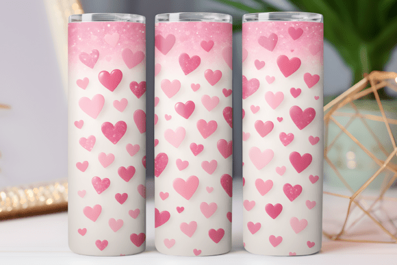 Pattern Valentine Tumbler Wrap: Graphics for Branding & Packaging