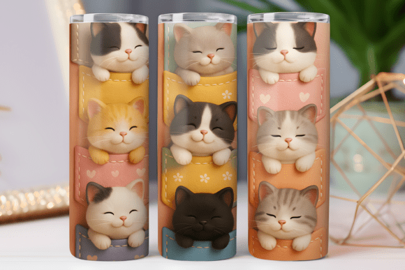 Pocket Cute Kitty: Tumbler Wraps Graphics Review