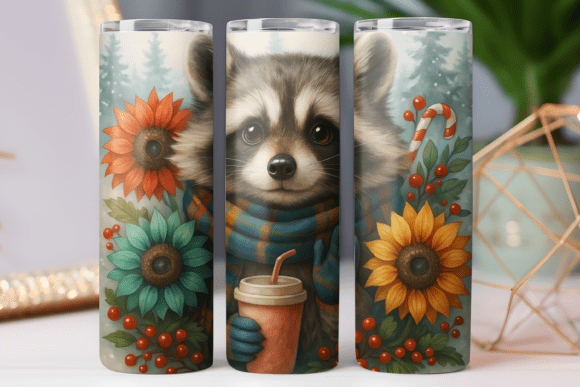 Raccoon Tumbler Wrap 20oz Skinny Coffee: Graphics Deep Dive