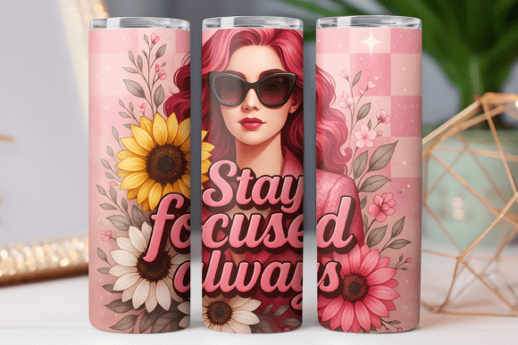 Stay Focus Tumbler Wrap PNG: Graphics & Tumbler Wraps