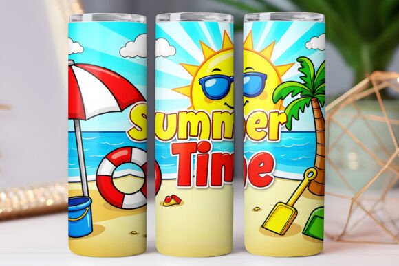 Summer Tumbler Wraps Graphics for Local Brands