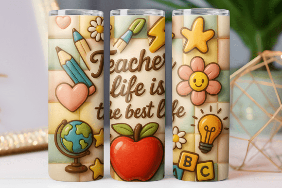 Teacher Tumbler Wrap: 20oz Skinny Art Graphics Review