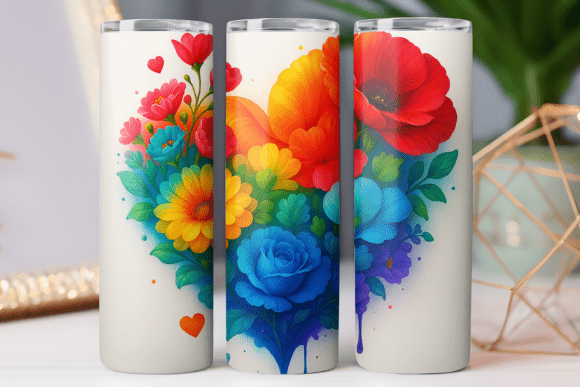 Valentine Watercolor Tumbler Jpg: Graphics & Tumbler Wraps