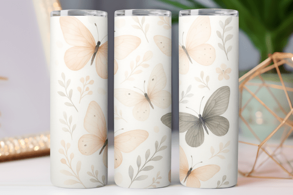 Watercolor Pattern Skinny Tumbler Wrap: Tumbler Wraps Graphics