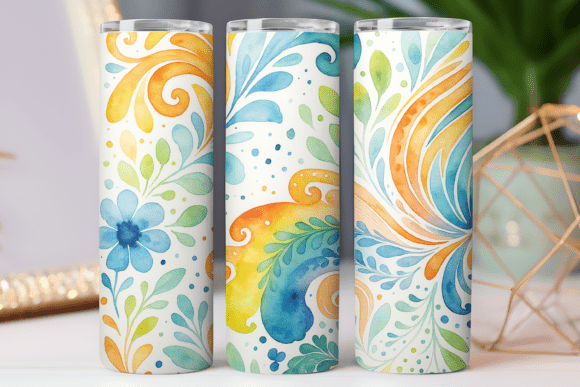 Watercolor Pattern Tumbler Wrap: Graphics & Tumbler Wraps Reviewed