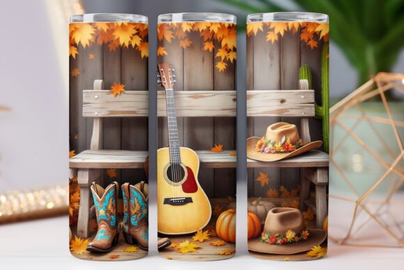 Western Cowboy Tumbler Wraps: Graphics for Tumbler Wraps