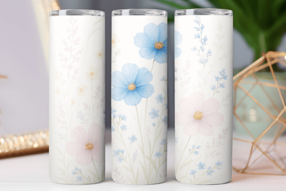 Wildflower Pattern 20oz Tumbler Wrap Jpg