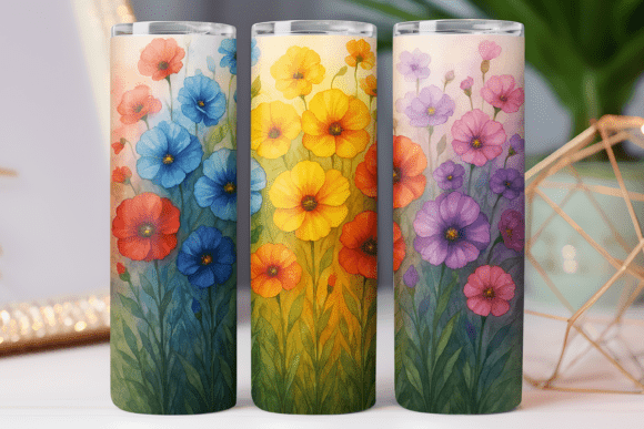 Wildflower Pattern Tumbler Wrap Floral Graphics Review for Tumbler Wraps